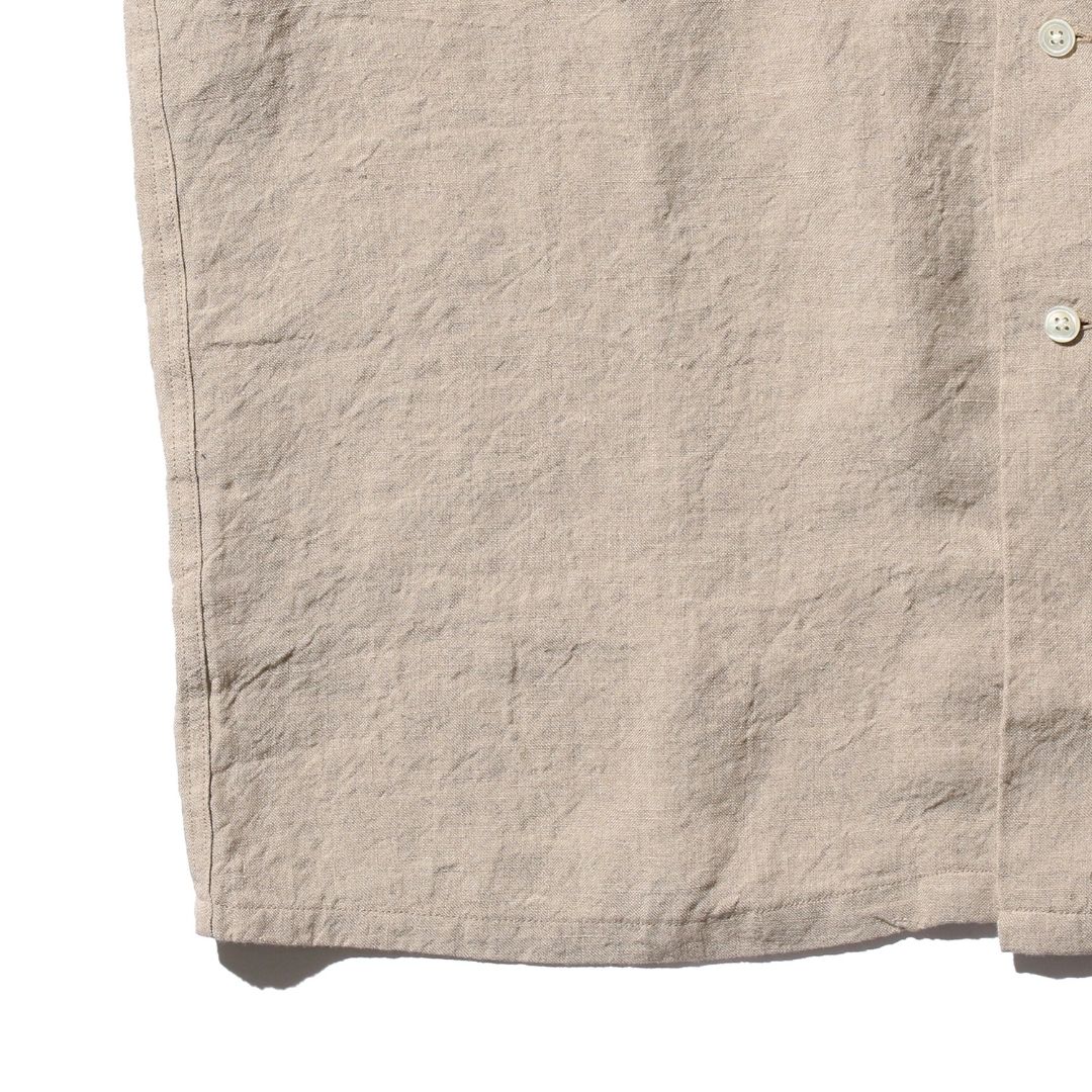 Open Collar 1/40 Linen Shirt
