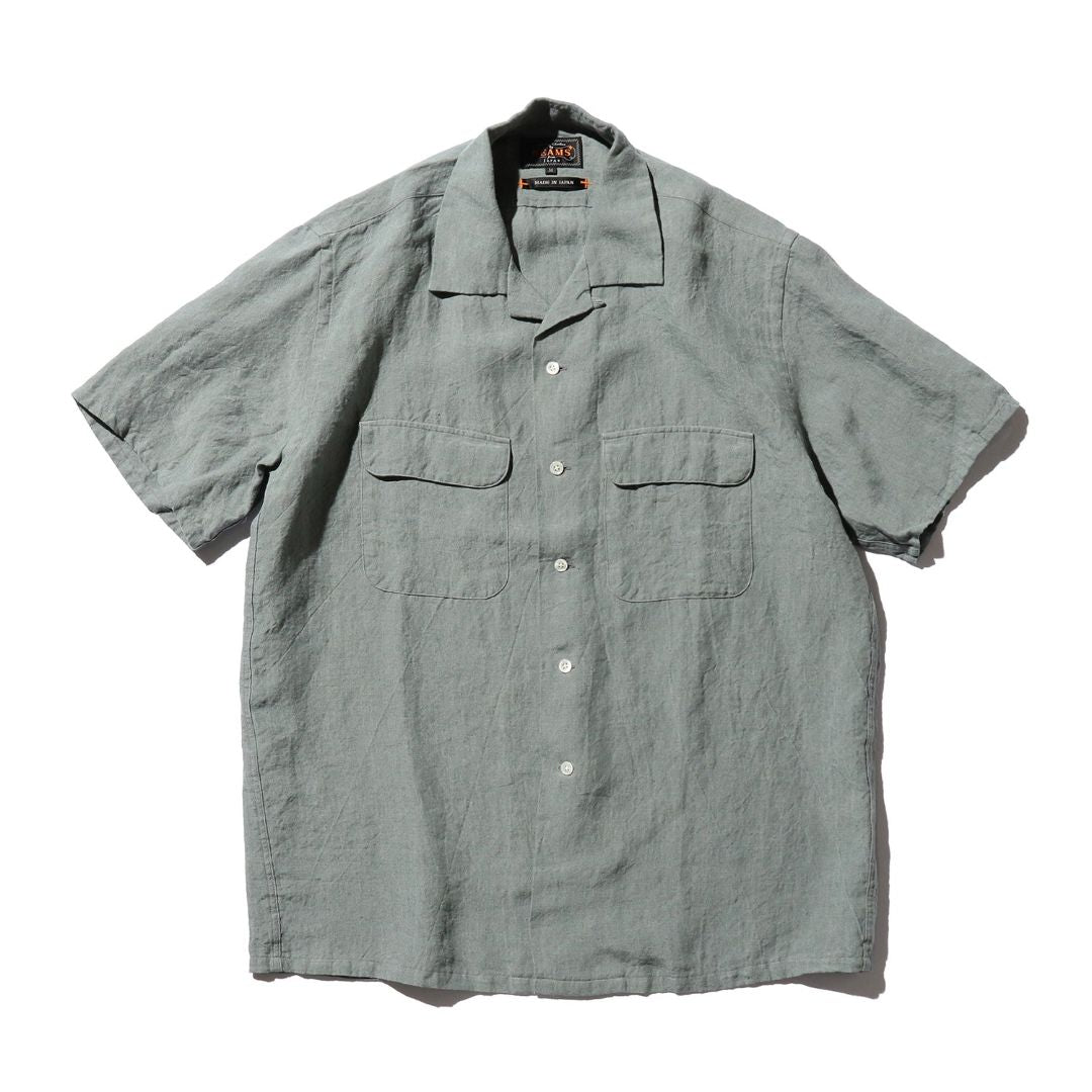 Beams Plus Open Collar 1/40 Linen Shirt | thegoodlife. UAE
