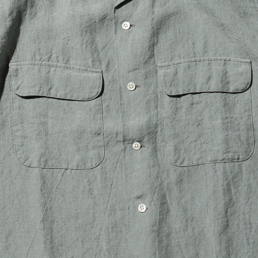 Beams Plus Open Collar 1/40 Linen Shirt | thegoodlife. UAE