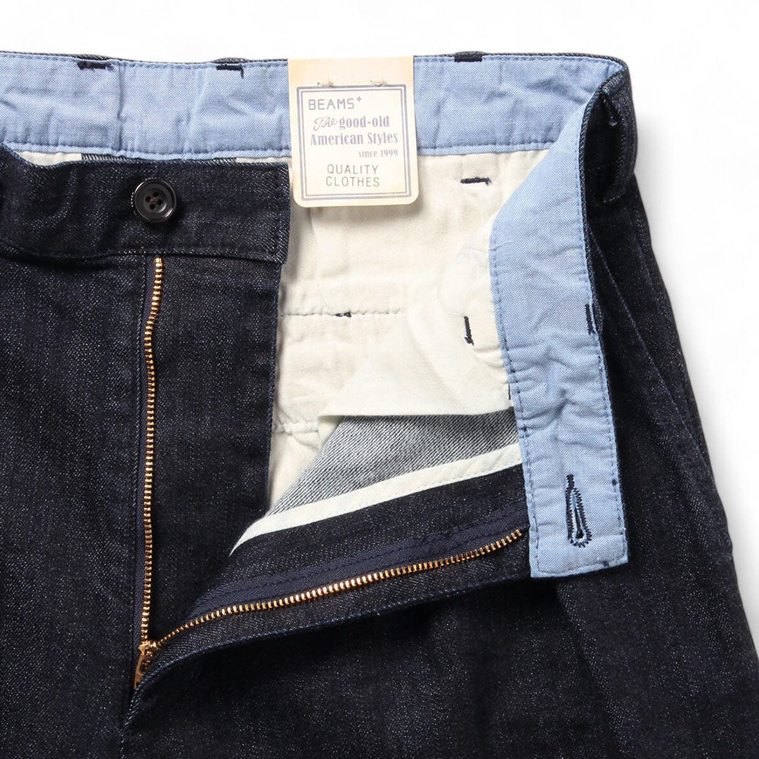 Beams Plus 2 Pleats Tapered Denim | thegoodlife. UAE
