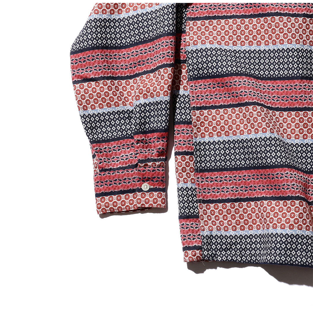 Beams Plus - Open B.D. Fine Pattern Jacquard Stripe - Shirt - thegoodlife.