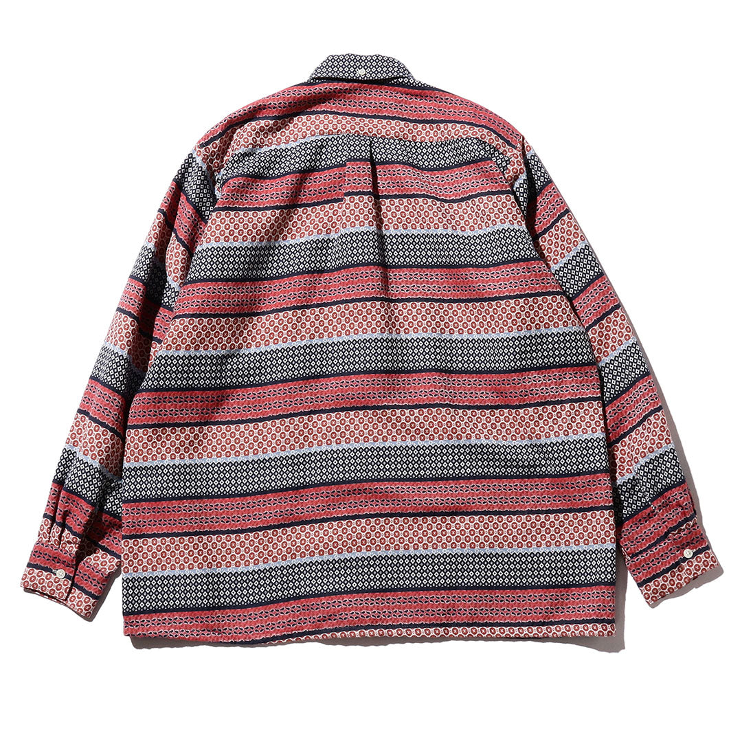 Beams Plus - Open B.D. Fine Pattern Jacquard Stripe - Shirt - thegoodlife.