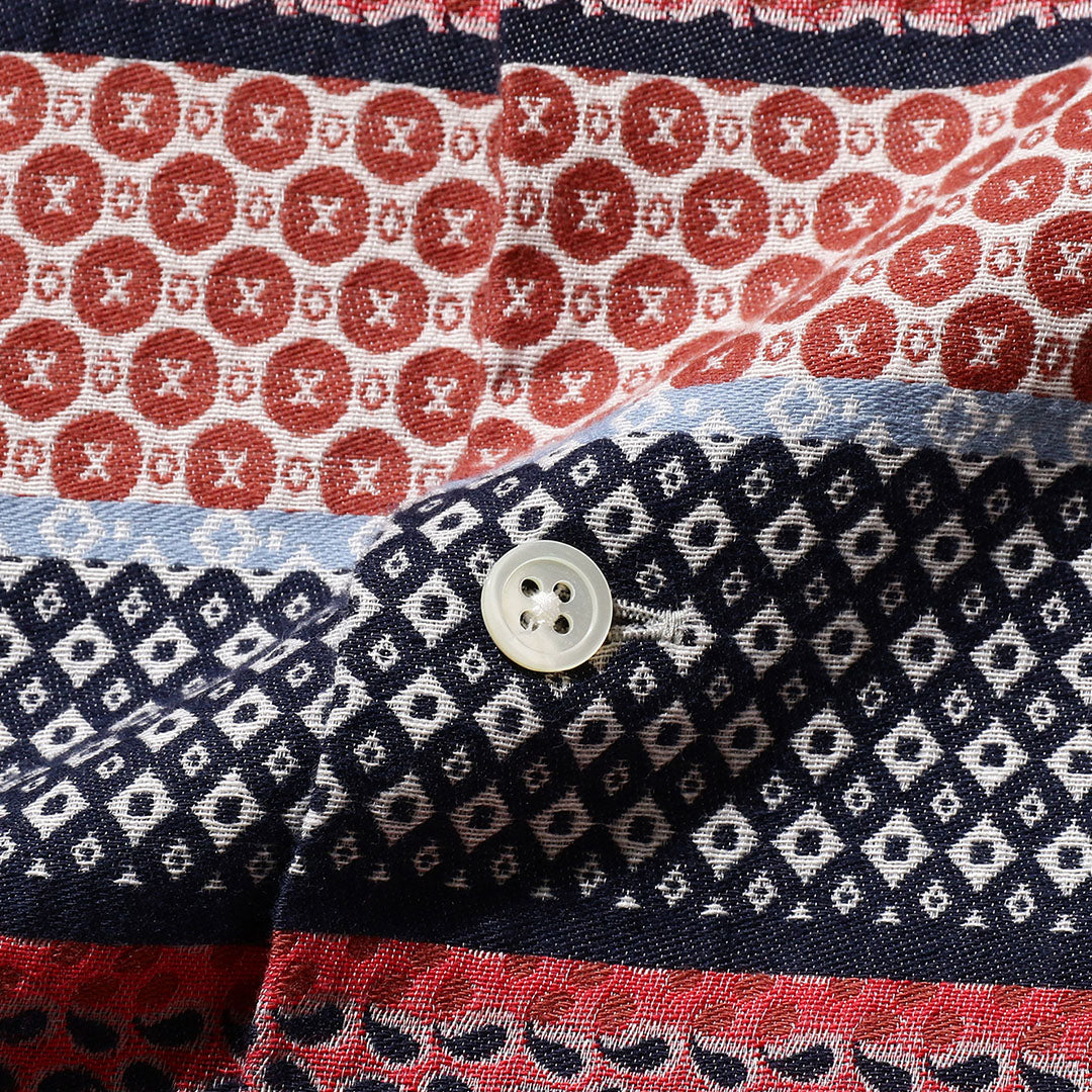 Beams Plus - Open B.D. Fine Pattern Jacquard Stripe - Shirt - thegoodlife.