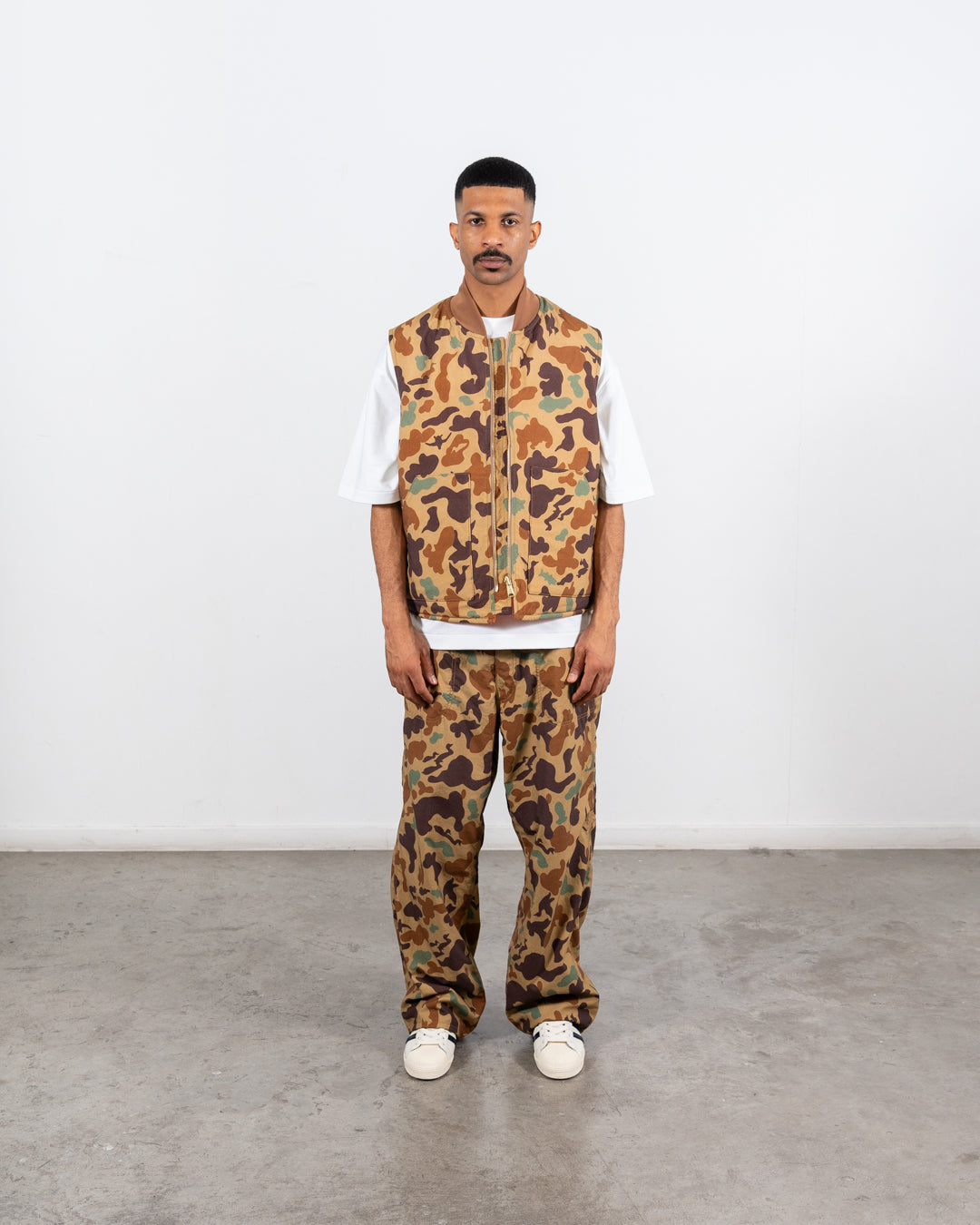 Beams Plus WORK Puff Vest Reversible Animal Print | thegoodlife. UAE