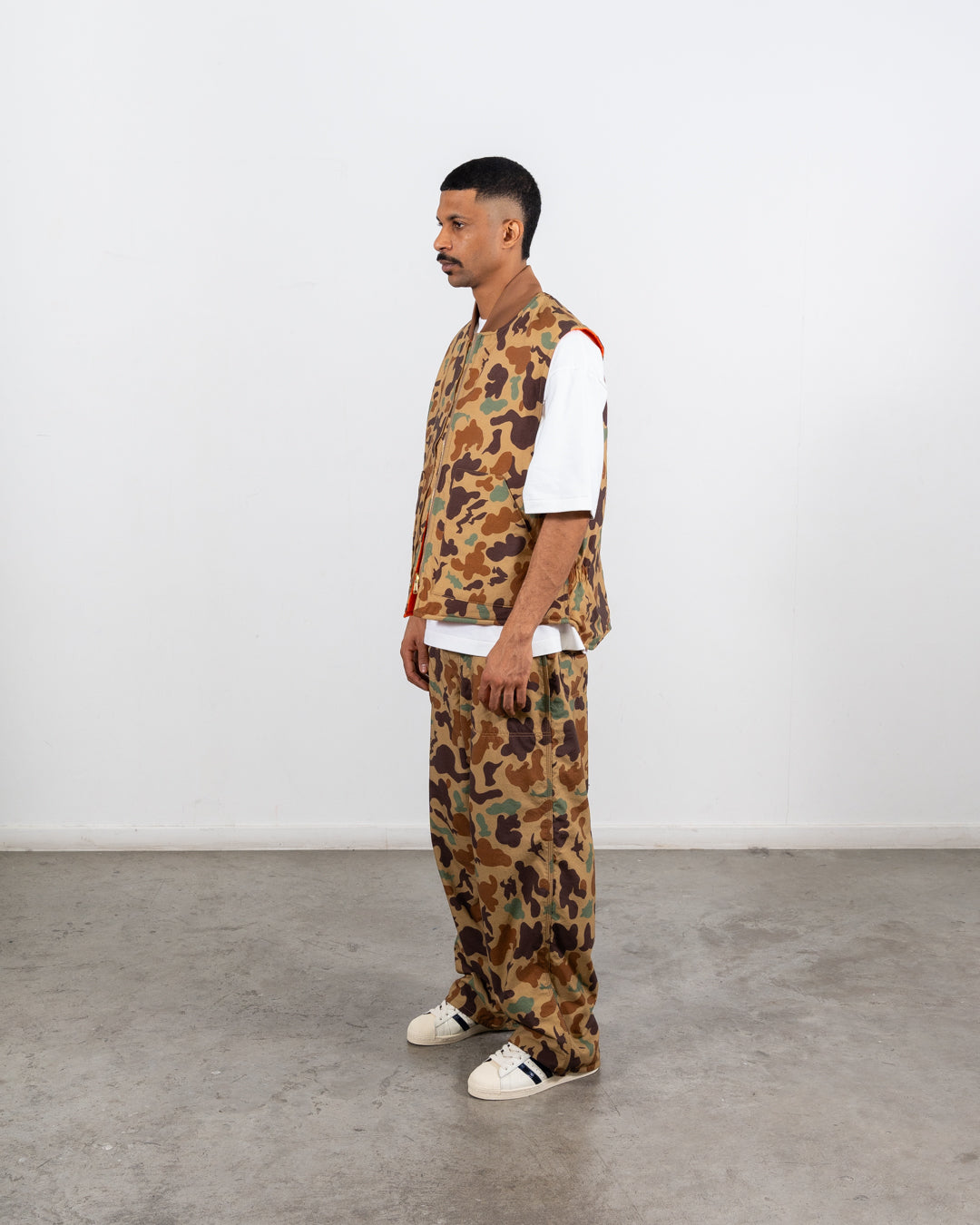 Beams Plus WORK Puff Vest Reversible Animal Print | thegoodlife. UAE
