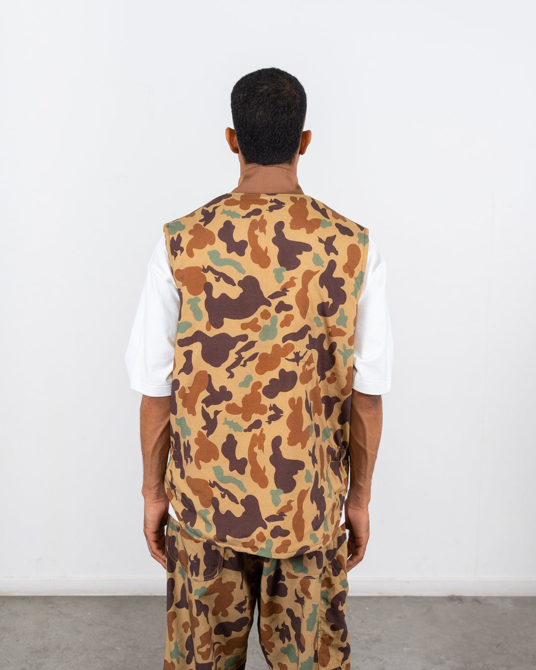 Beams Plus WORK Puff Vest Reversible Animal Print | thegoodlife. UAE