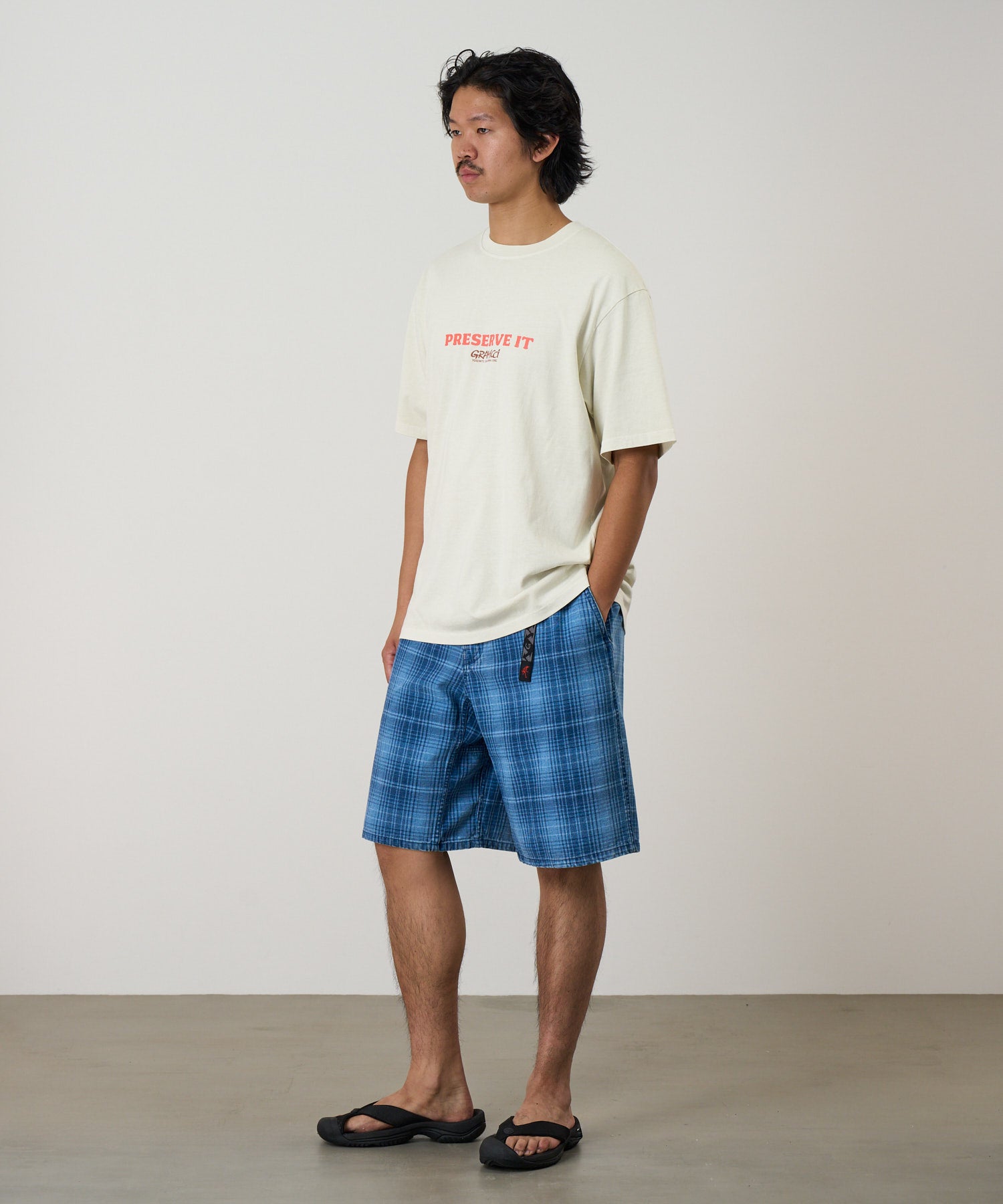Gramicci Footprints Tee Pigment Dyed | thegoodlife. UAE