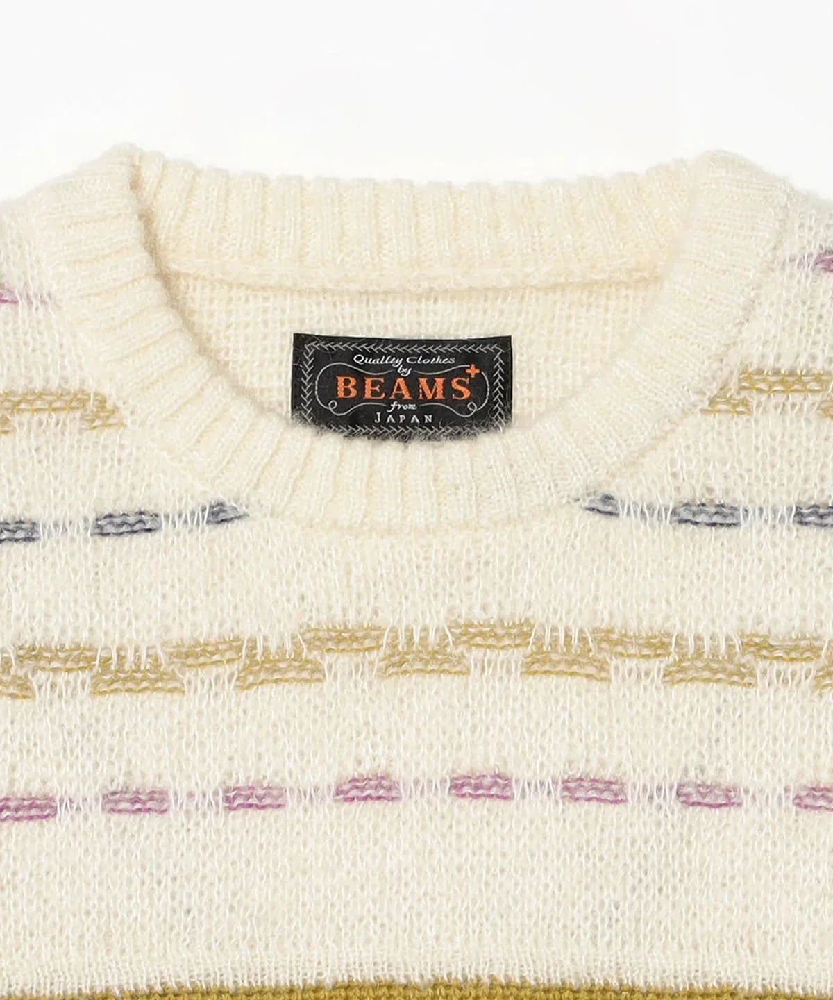 Beams Plus Crew Jacquard Stripe | thegoodlife. UAE