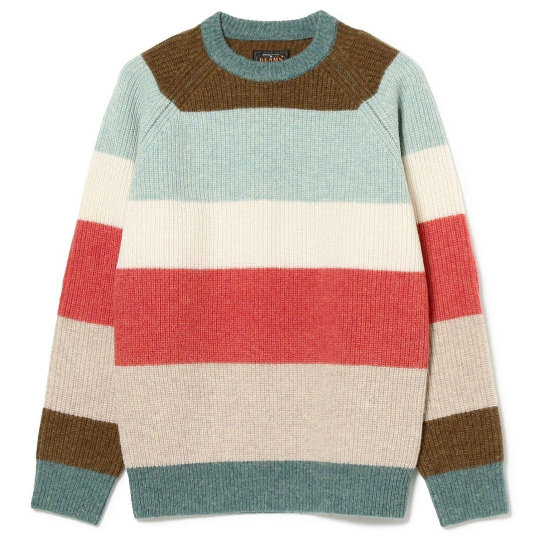 Beams Plus Crew Multi Stripe 5G | thegoodlife. UAE