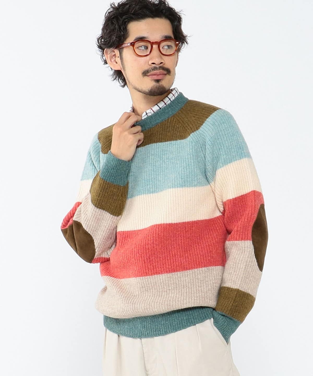 Beams Plus Crew Multi Stripe 5G | thegoodlife. UAE