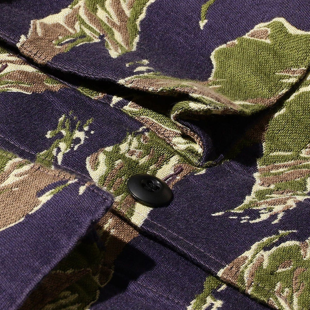 Beams Plus MIL SHT-JAC Tiger Stripe Jacquard | thegoodlife. UAE