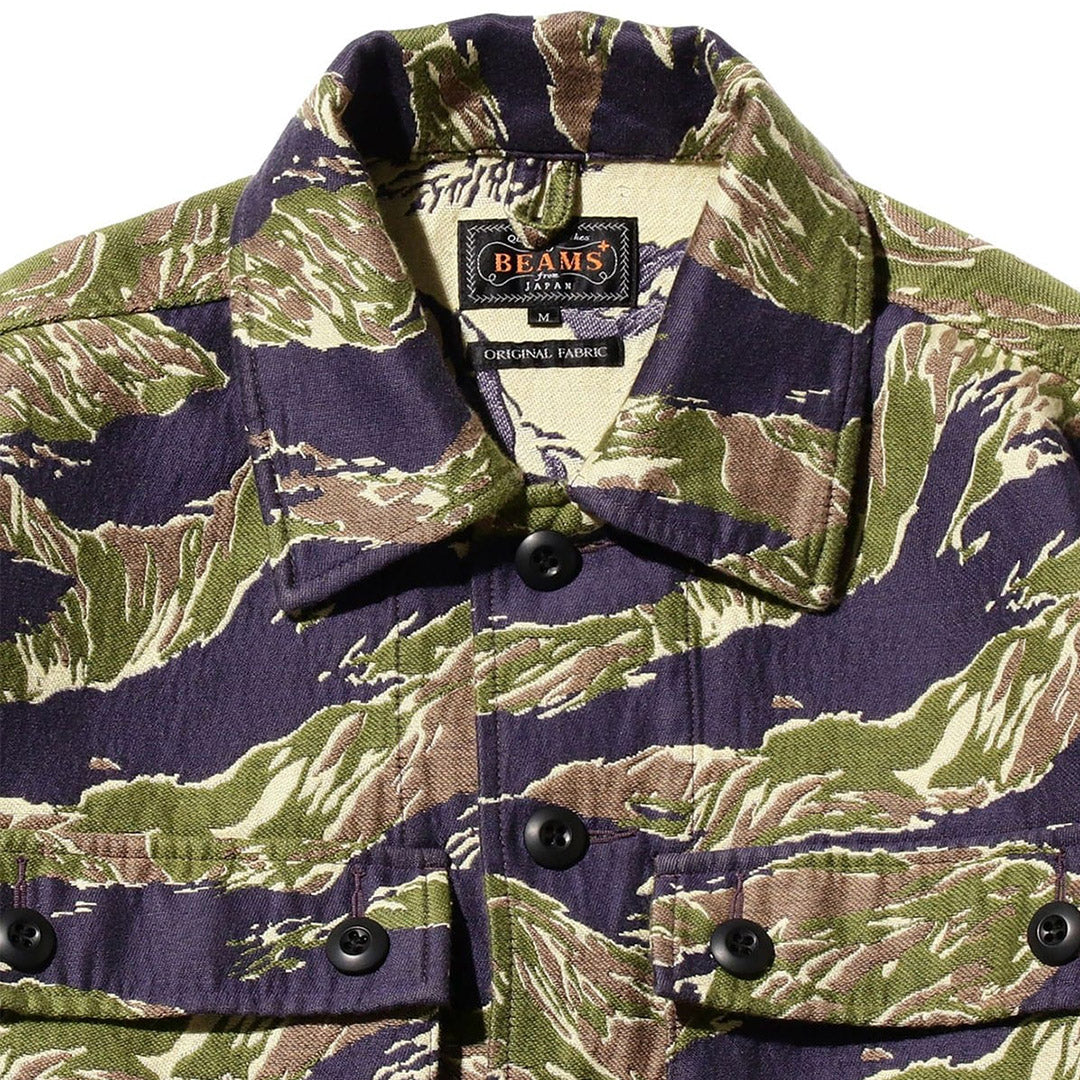 Beams Plus MIL SHT-JAC Tiger Stripe Jacquard | thegoodlife. UAE