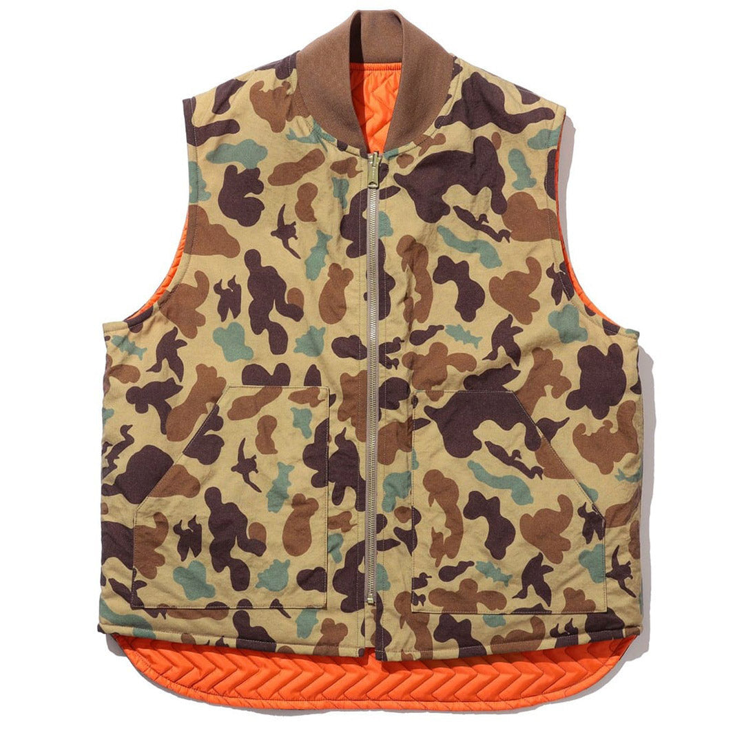 Beams Plus WORK Puff Vest Reversible Animal Print | thegoodlife. UAE