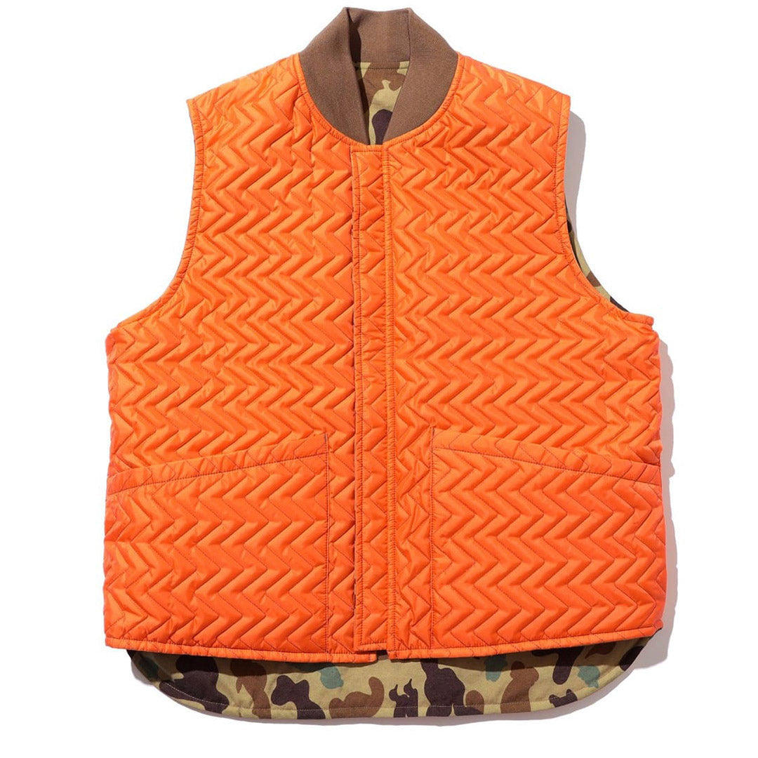 Beams Plus WORK Puff Vest Reversible Animal Print | thegoodlife. UAE