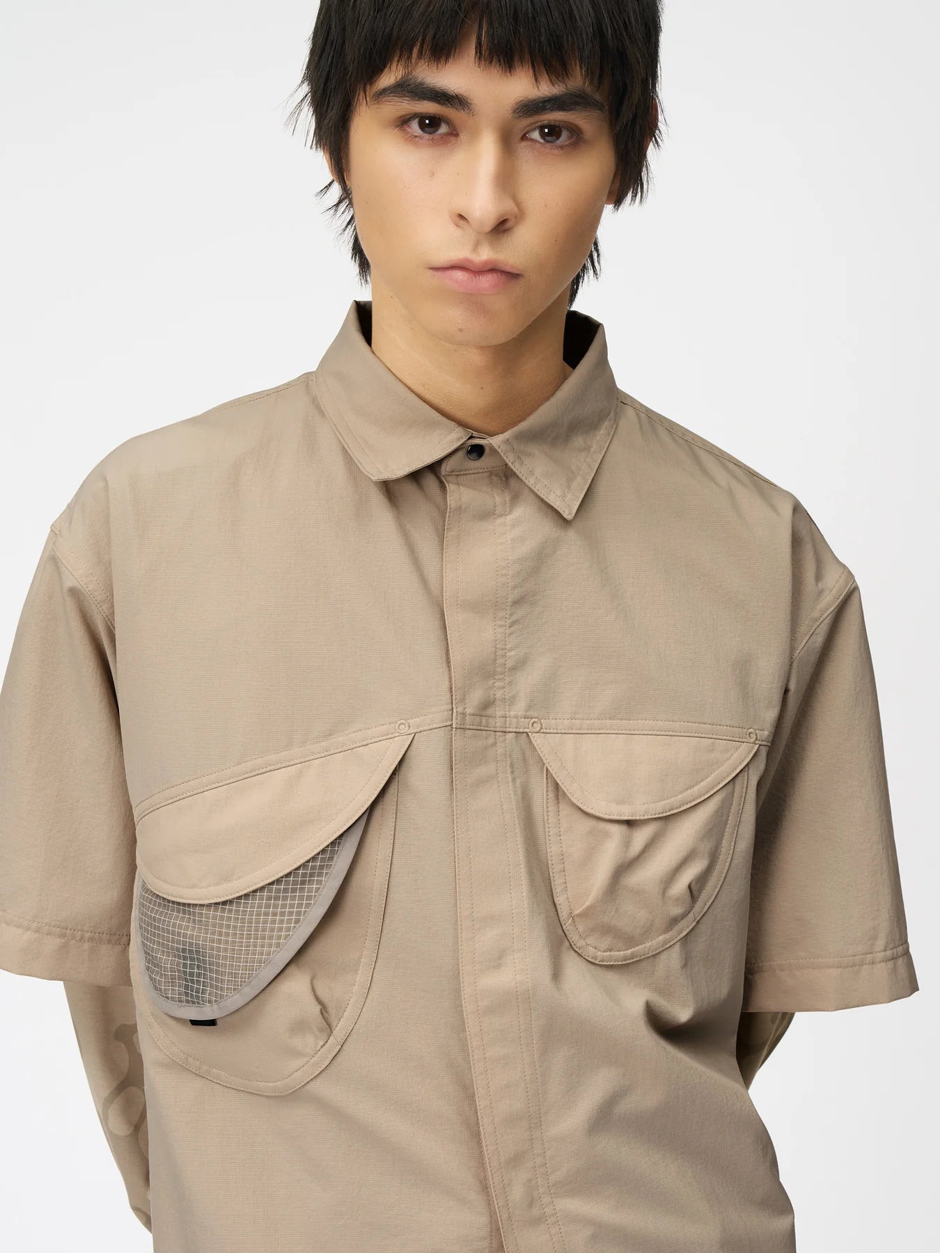 S/S Asymmetric Camp Shirt