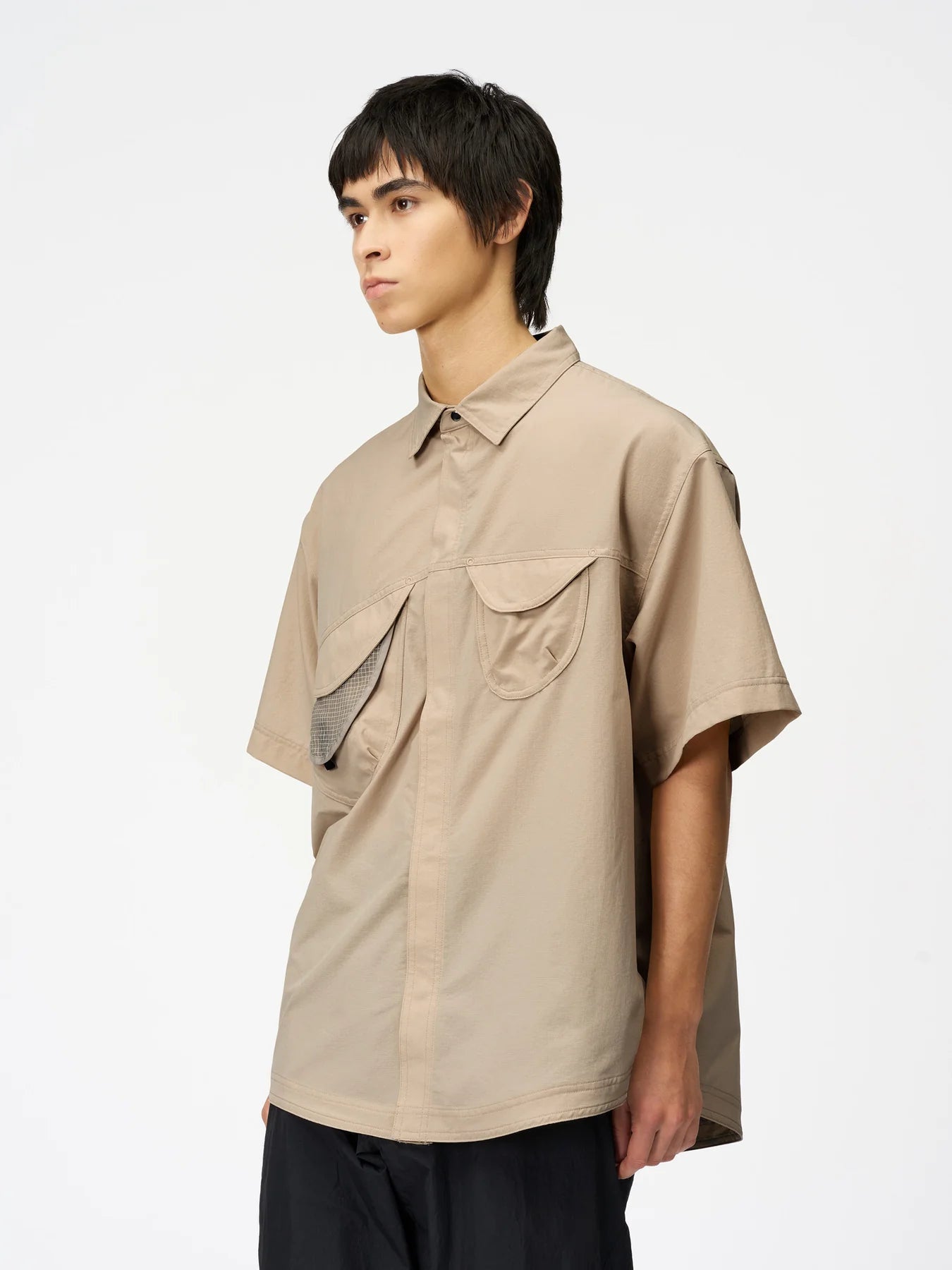 S/S Asymmetric Camp Shirt