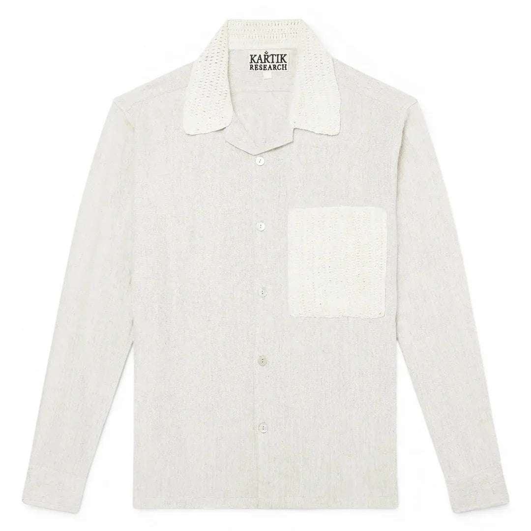 Kartik Research Crochet Collar Shirt | thegoodlife. UAE