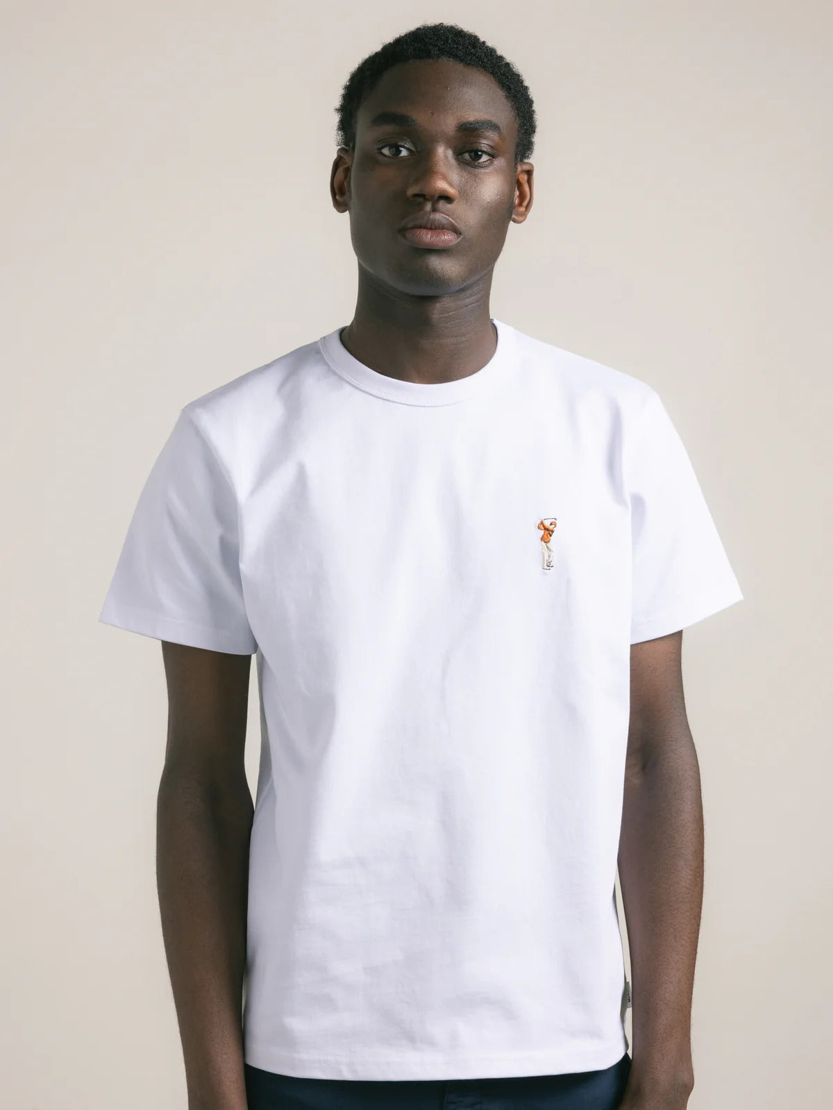 Cargill T-Shirt In White Golf Embroidery