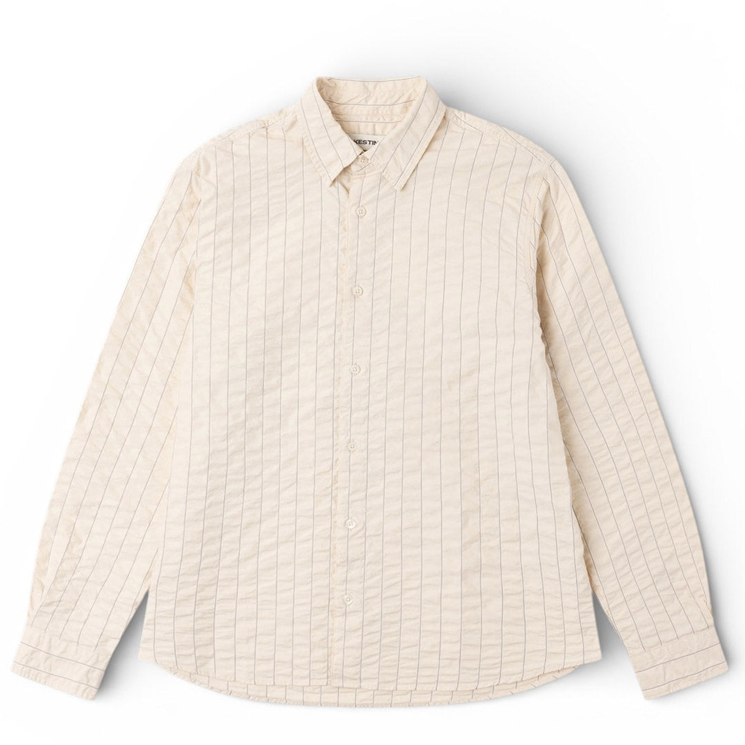 Kestin Dirleton Shirt In Ecru Seersucker Stripe | thegoodlife. UAE