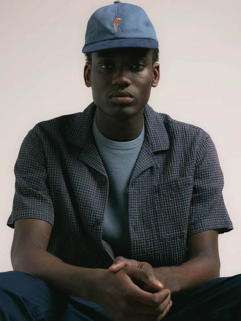 Leuchars Cap In French Blue / Navy Golf Embroidery