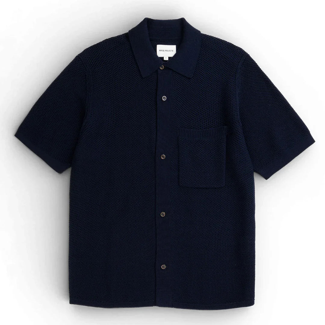 Norse Projects Fredensborg Mercerised Cotton Knitted Shirt | thegoodlife. UAE