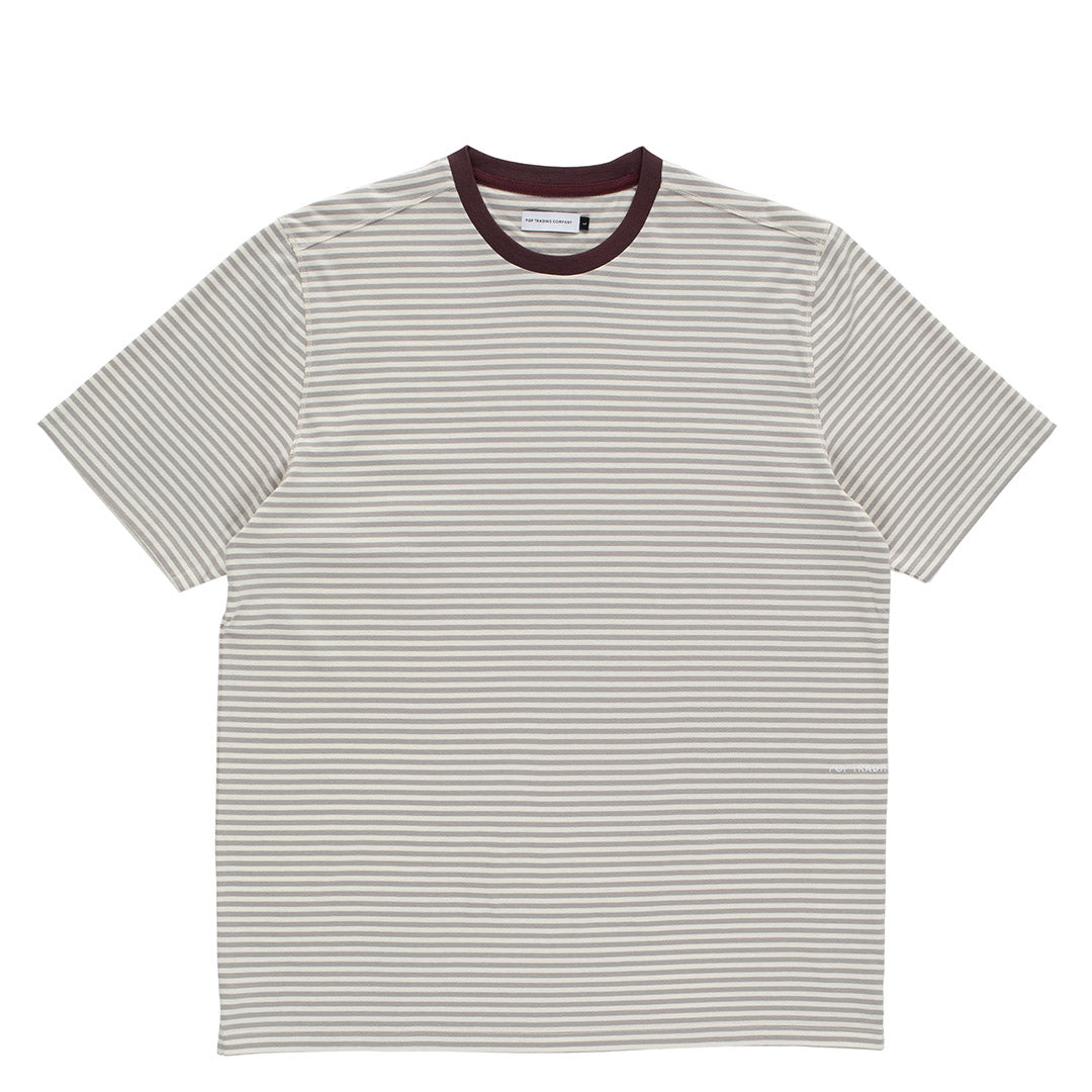 Pop Trading Company Striped Logo T-Shirt | thegoodlife. UAE