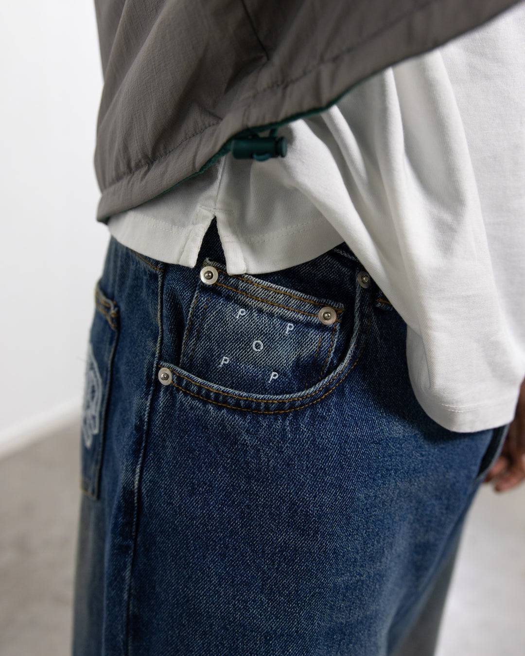 Pop Trading Company - Drs Pants Washed Denim - Pants - thegoodlife.