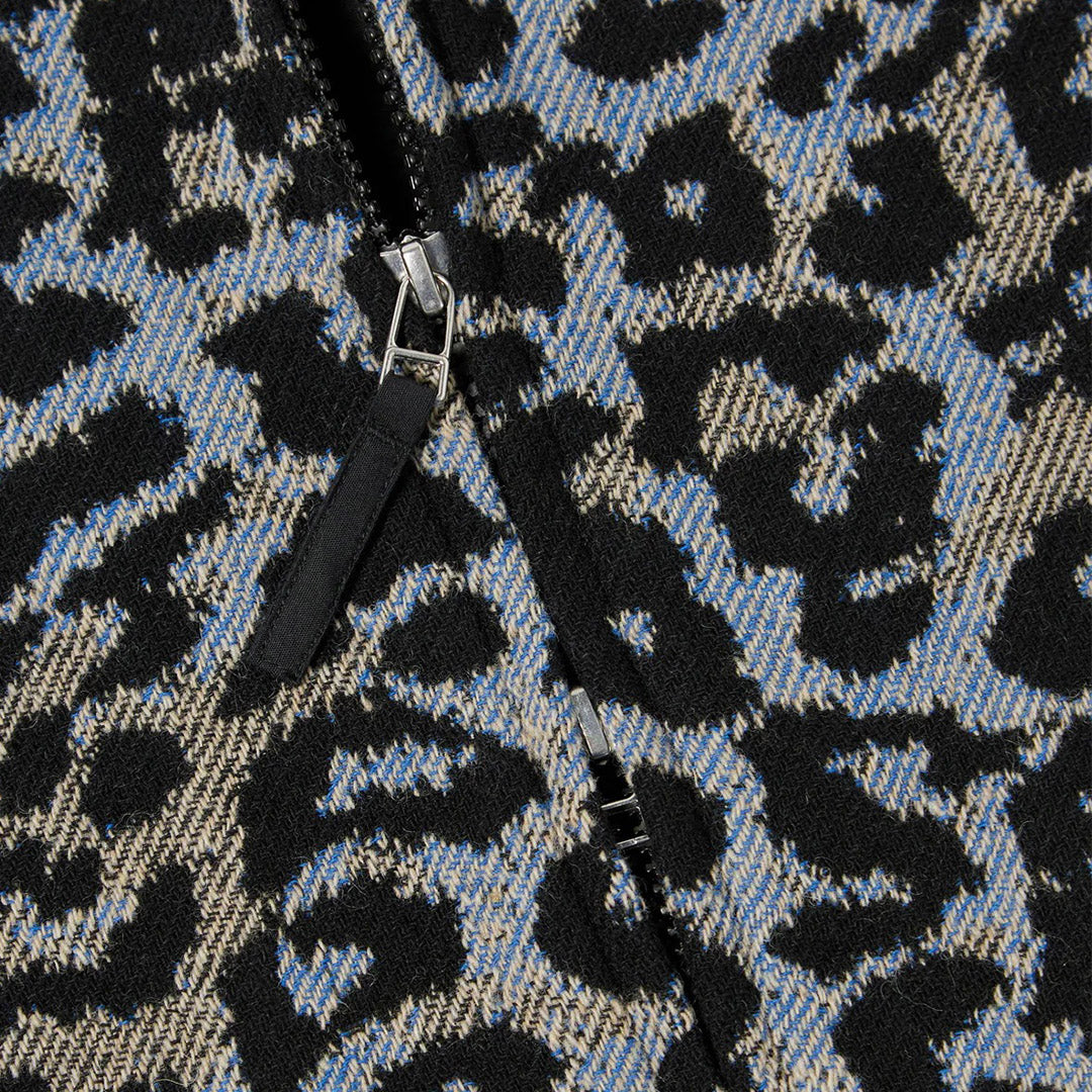 Universal Works Blue Leopard Flower Wool Club Jacket | thegoodlife. UAE