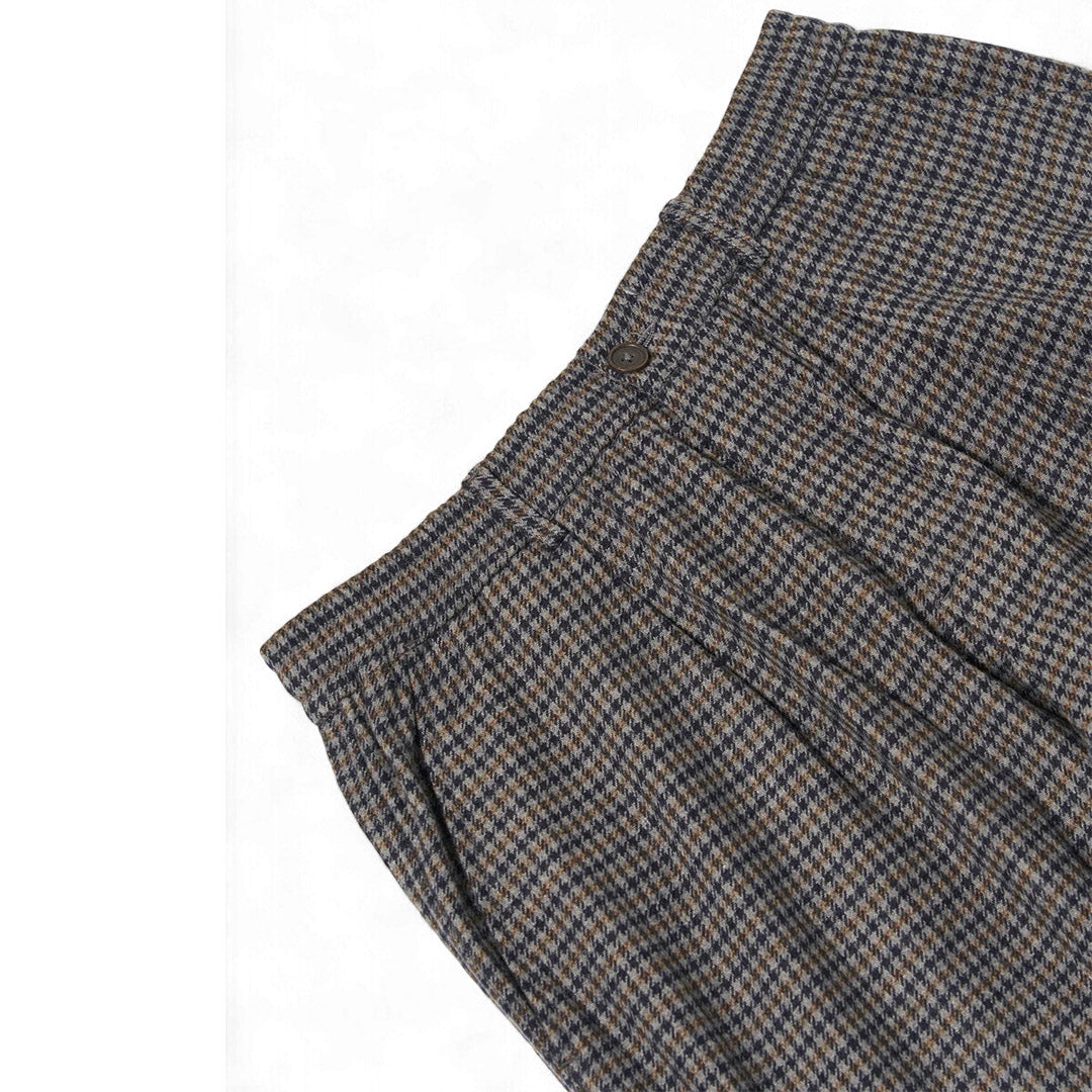 Universal Works Charcoal Houndstooth Wool Mix Oxford Pant | thegoodlife. UAE