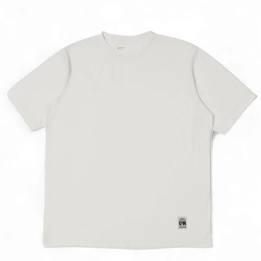 Universal Works Ecru Single Jersey Core Tee | thegoodlife. UAE