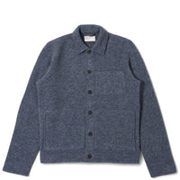 Universal Works Slate Blue Wool Fleece Uniform Jacket | thegoodlife. UAE