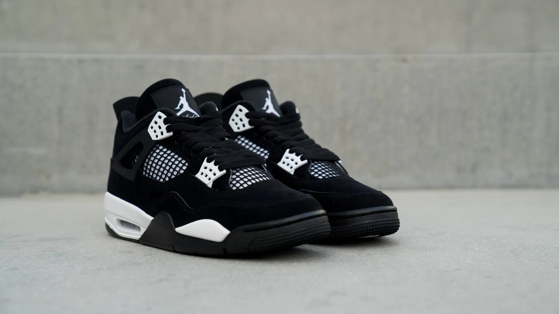air jordan 4 black white