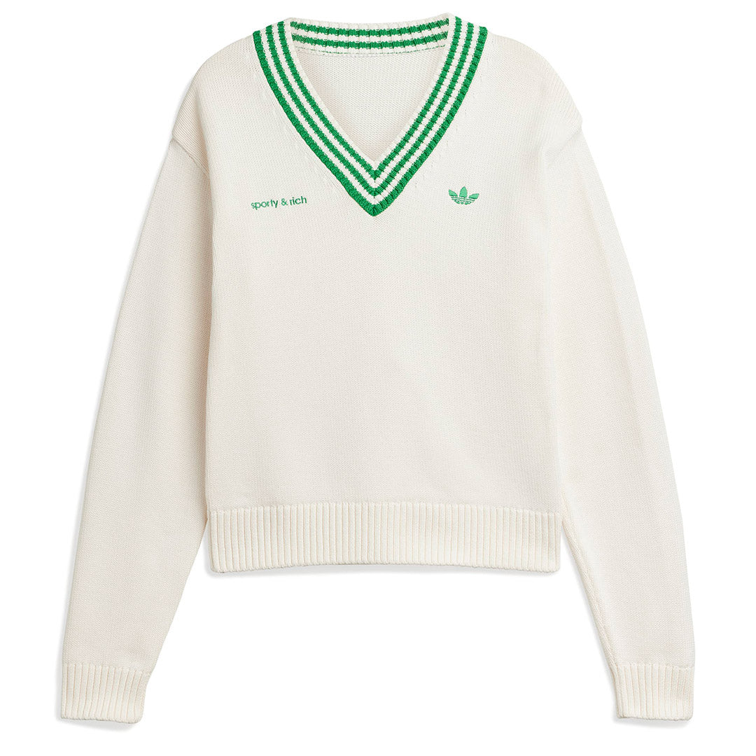 adidas Sporty & Rich V-Neck Sweater | thegoodlife. UAE