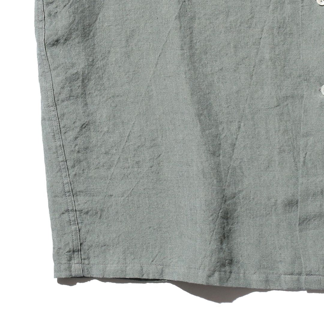 Beams Plus Open Collar 1/40 Linen Shirt | thegoodlife. UAE