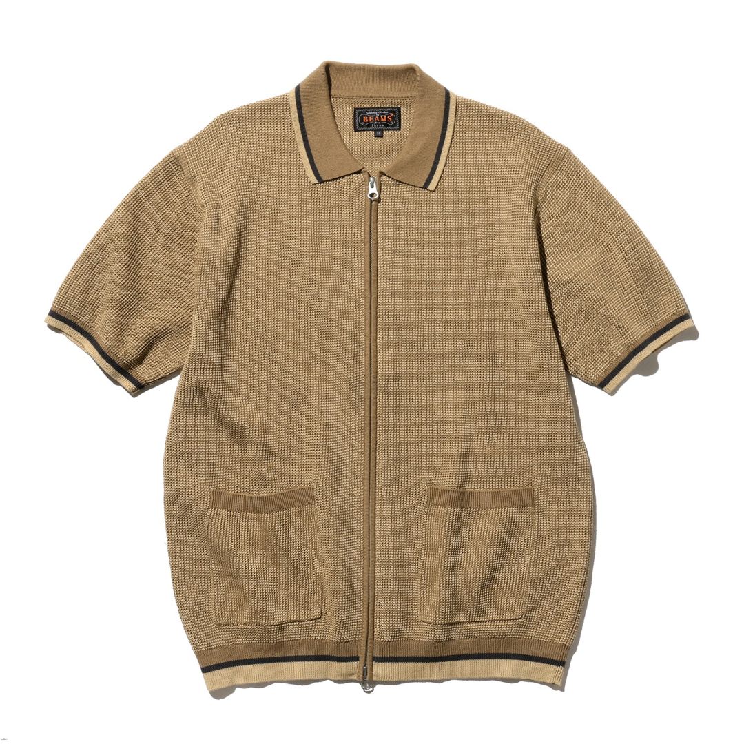 Zip Knit Polo Shirt