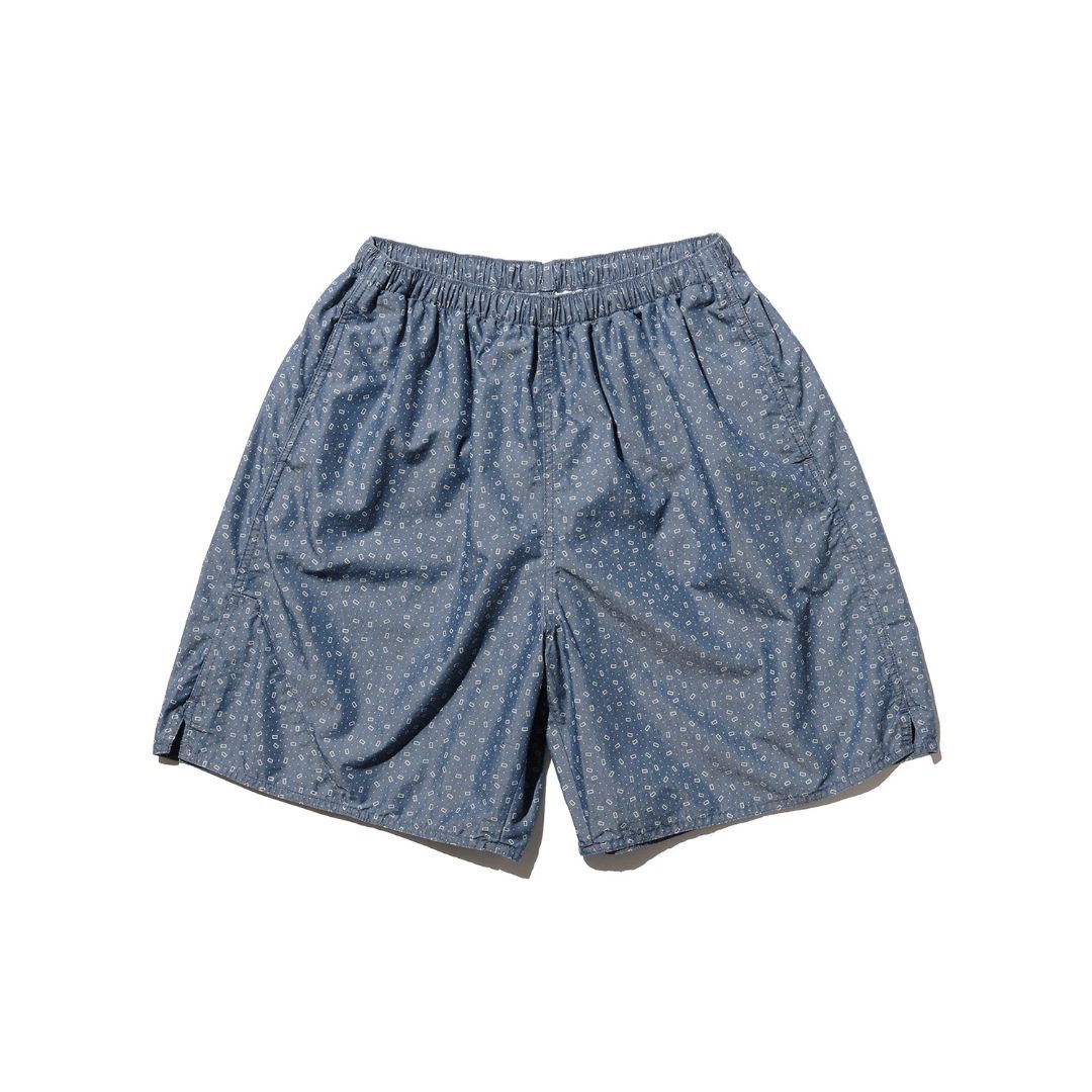 MIL Athletic Shorts NYCO Indigo Chambray Discharge Print