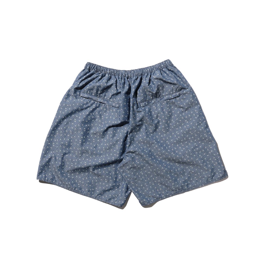 MIL Athletic Shorts NYCO Indigo Chambray Discharge Print