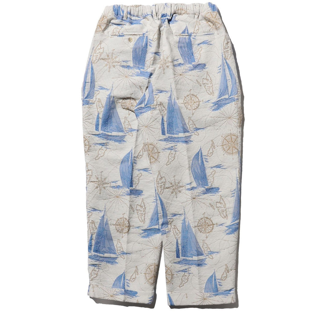 2 Pleats Relax Trousers Yacht Jacquard