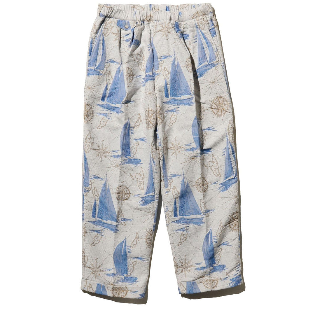 2 Pleats Relax Trousers Yacht Jacquard