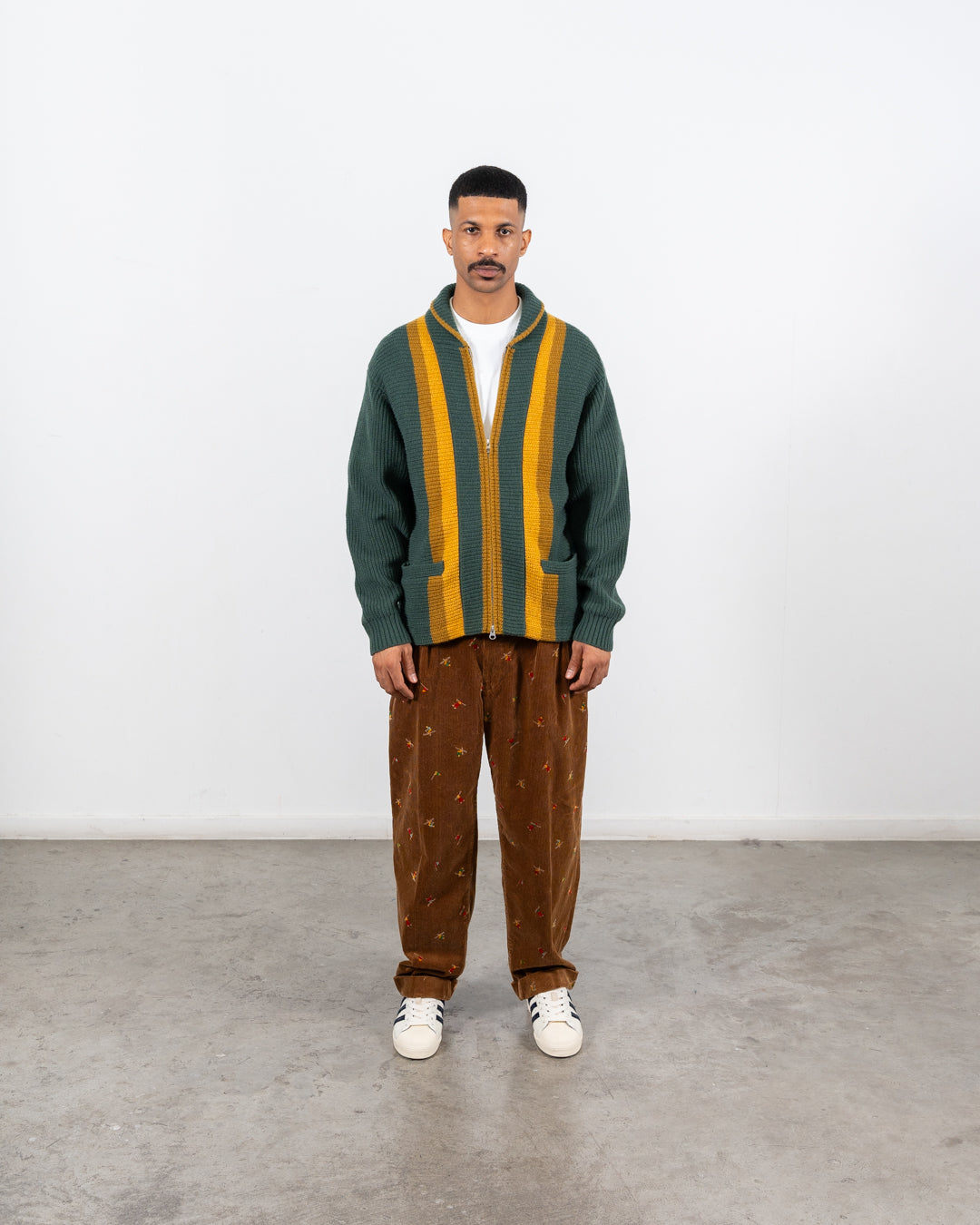 Beams Plus - Full Zip Shawl Collar Knit - Sweater - thegoodlife.
