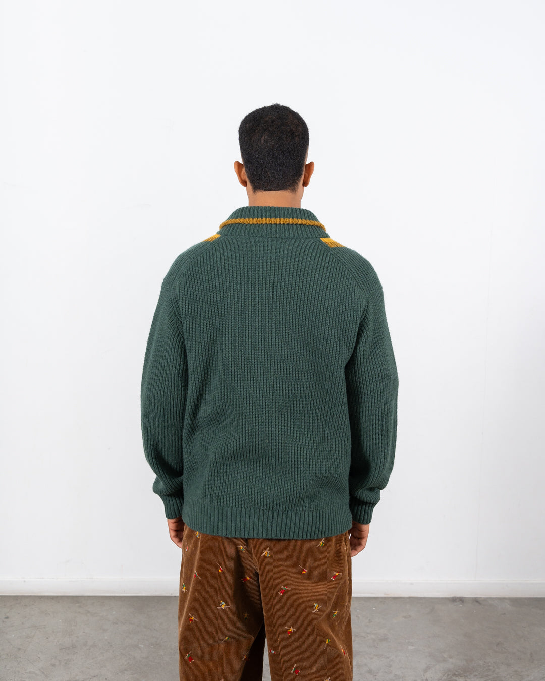 Beams Plus - Full Zip Shawl Collar Knit - Sweater - thegoodlife.