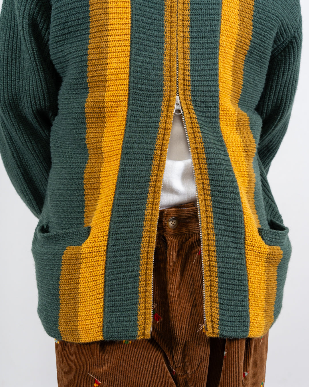 Beams Plus - Full Zip Shawl Collar Knit - Sweater - thegoodlife.