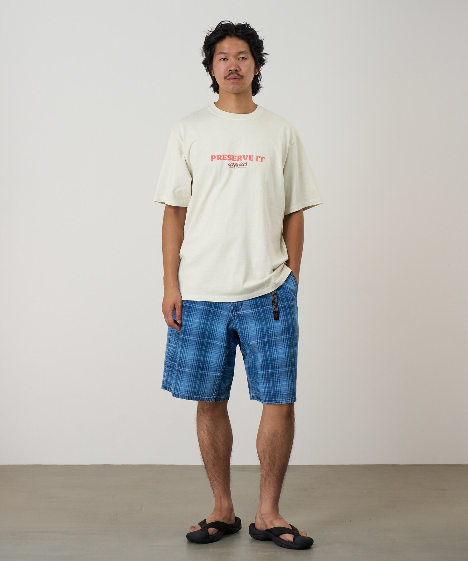 Gramicci Footprints Tee Pigment Dyed | thegoodlife. UAE