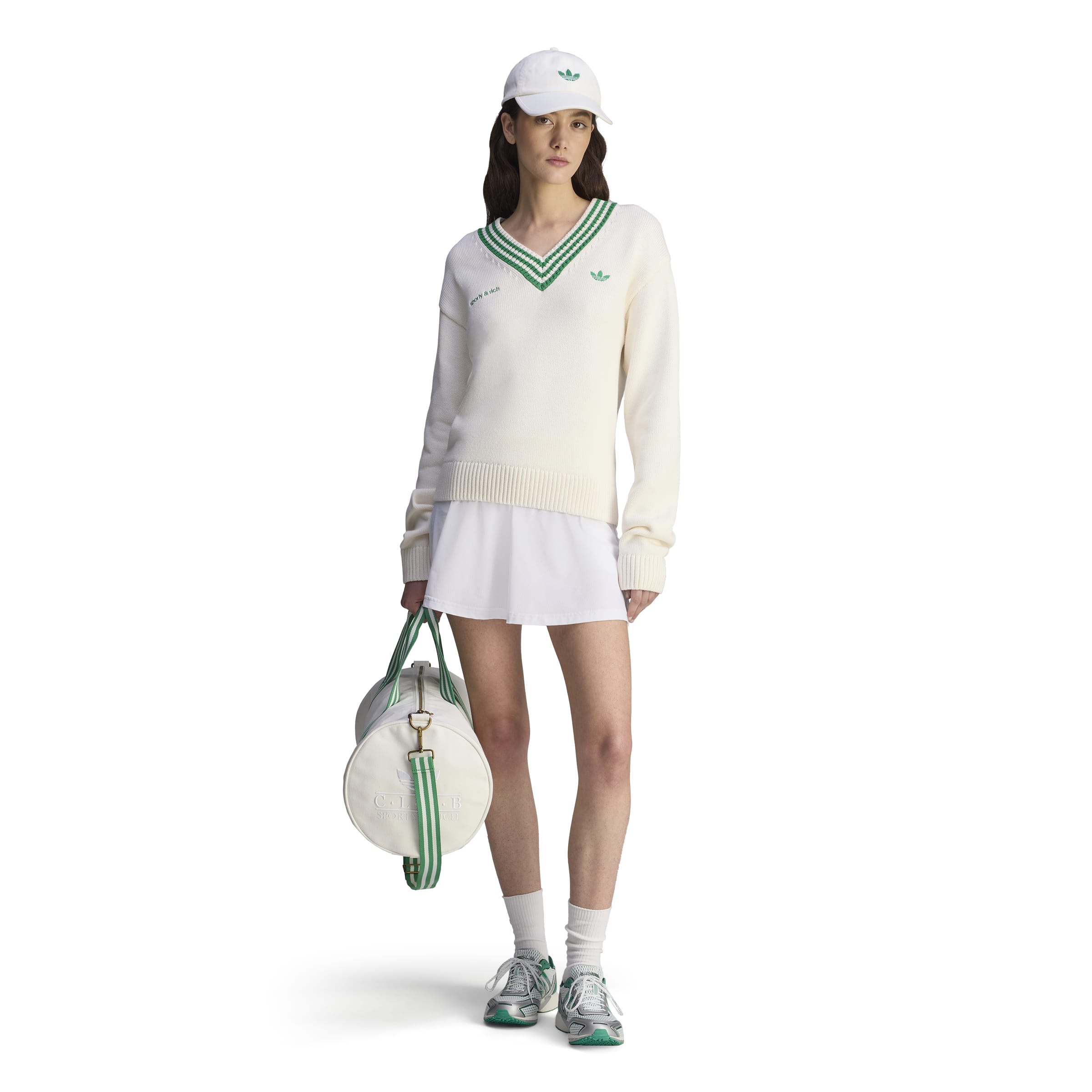 adidas Sporty & Rich V-Neck Sweater | thegoodlife. UAE
