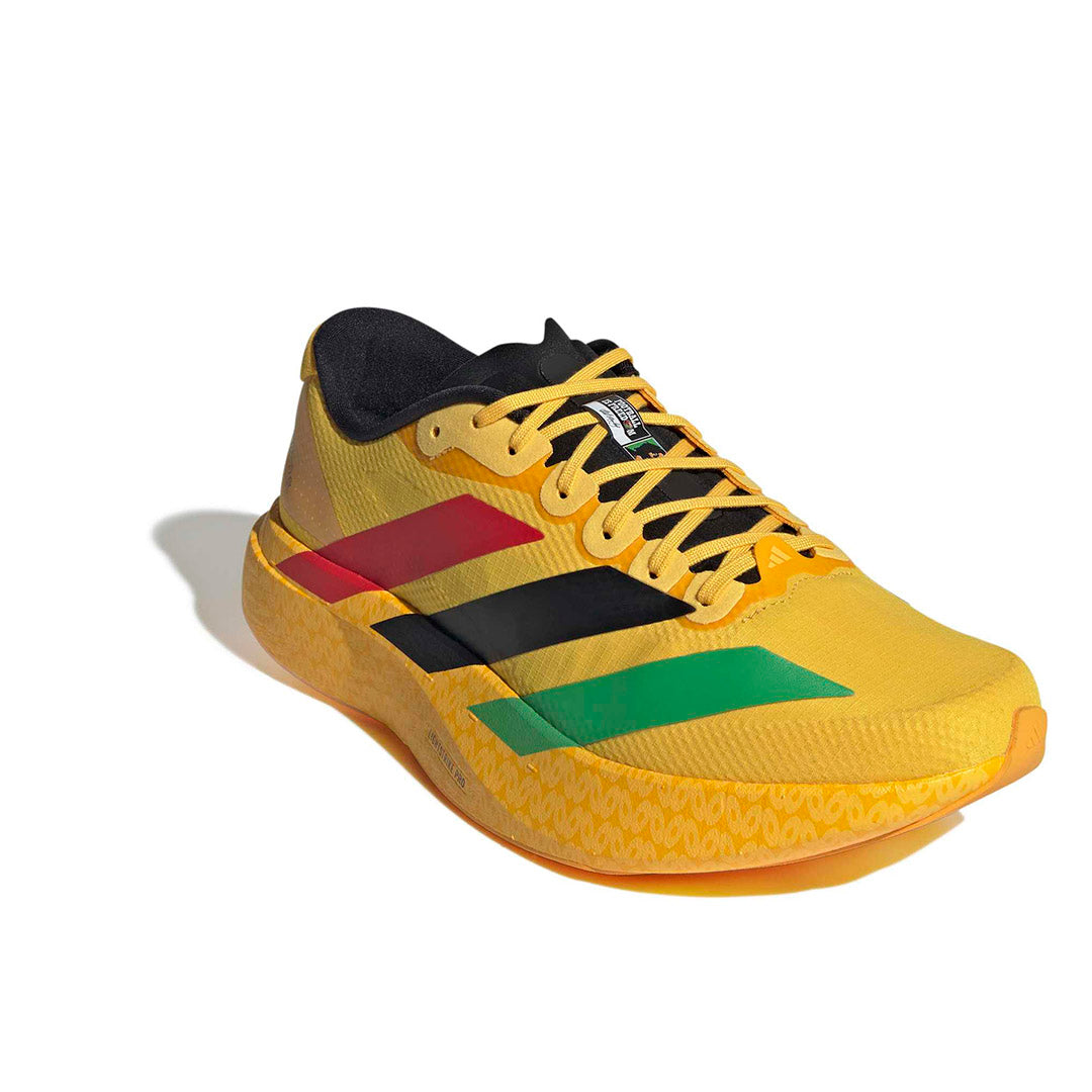 adidas gazelle silver green womens adidas Jamaica 26 x Bob Marley Adizero EVO SL Sneakers in Bold Gold / Vivid  Green / Pure Ruby for Men