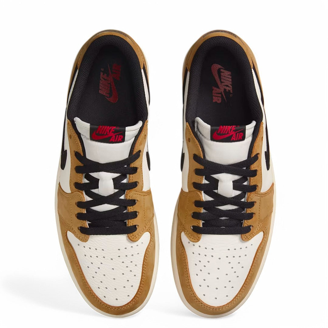 Air Jordan Retro Low OG Sneakers Sail Black Golden Harvest