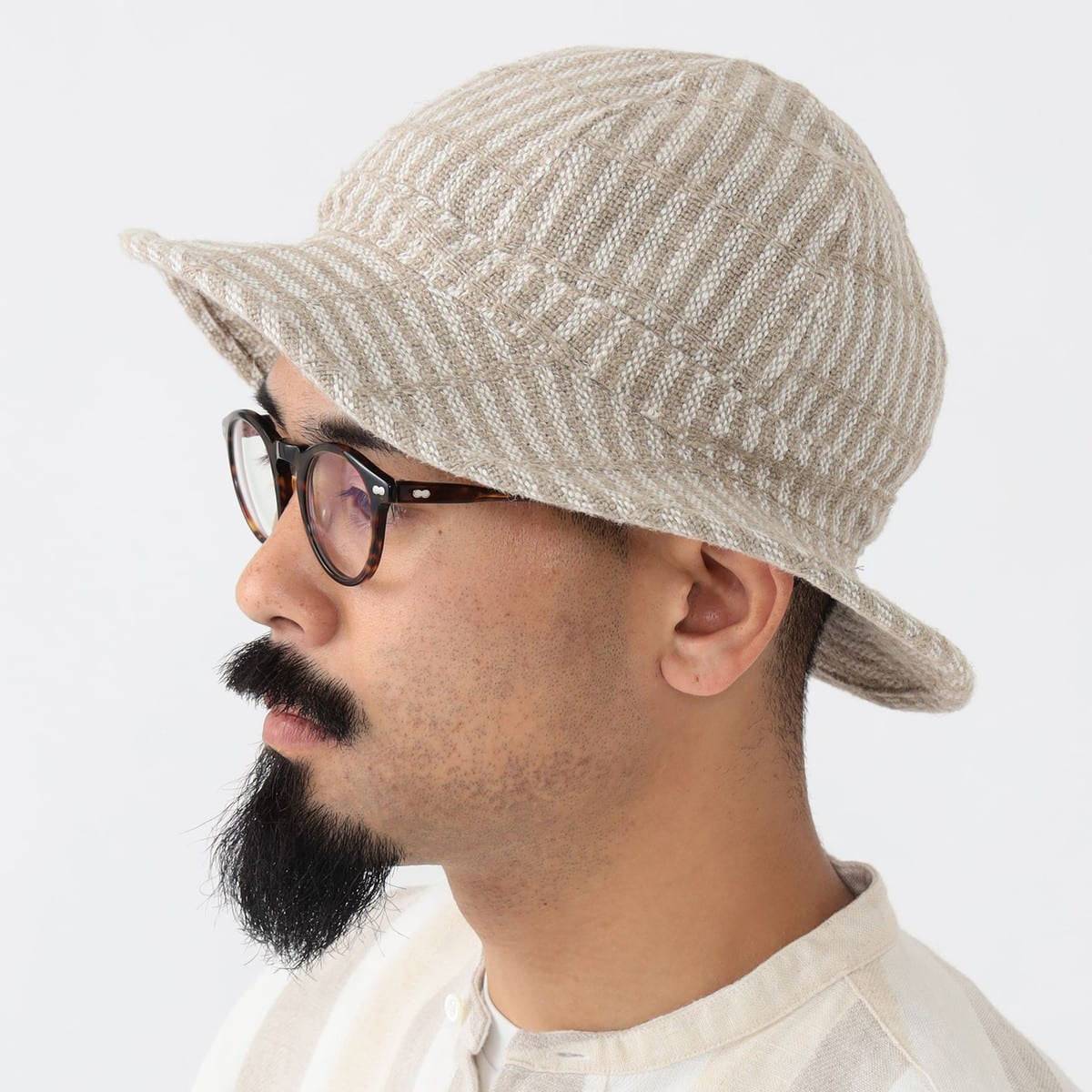 Beams Plus - Mil Hat Linen Hickory Stripe - Caps & Hats - thegoodlife.