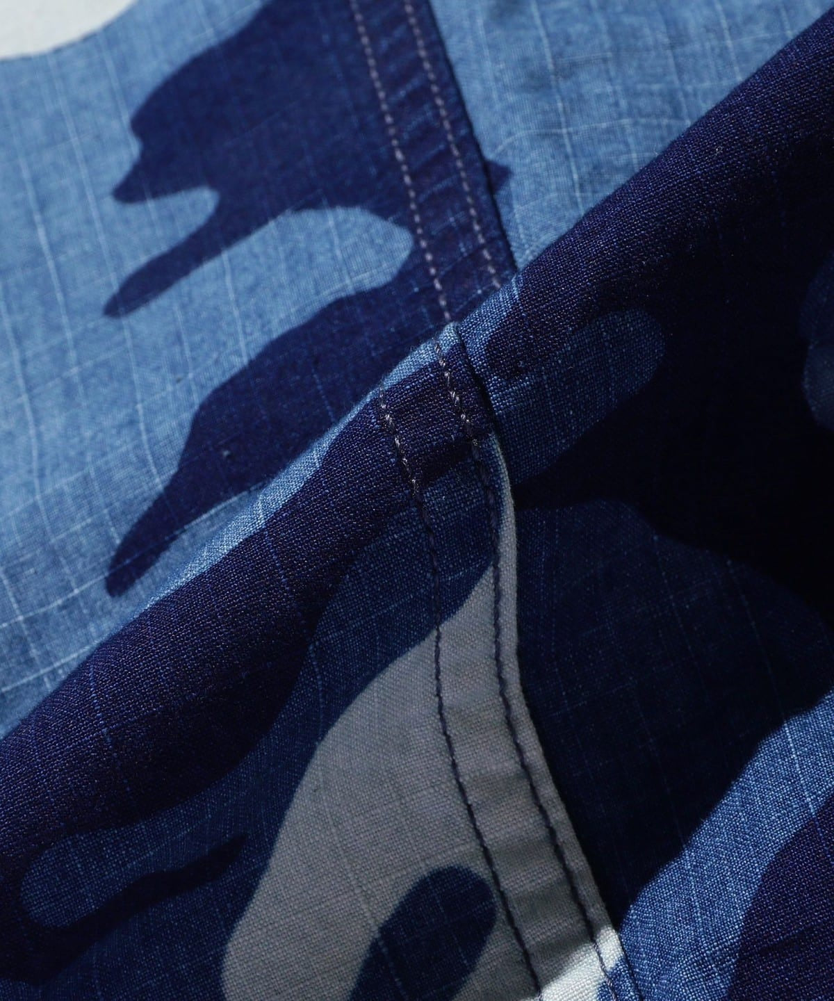 Beams Plus MIL 6 Pocket Indigo Ripstop Discharge Camo Print | thegoodlife. UAE