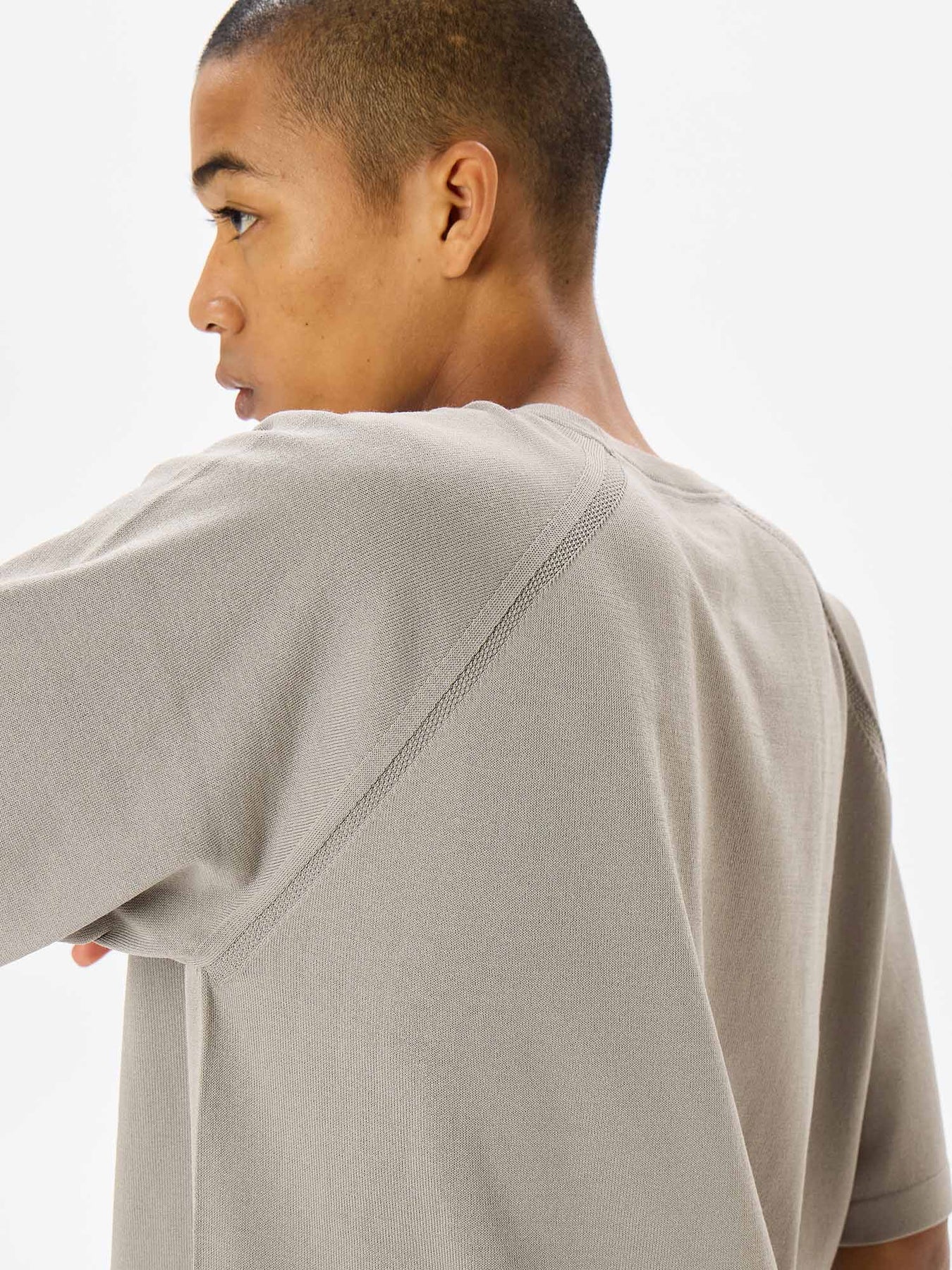 Wholegarment Wool Blend Knit T-shirt