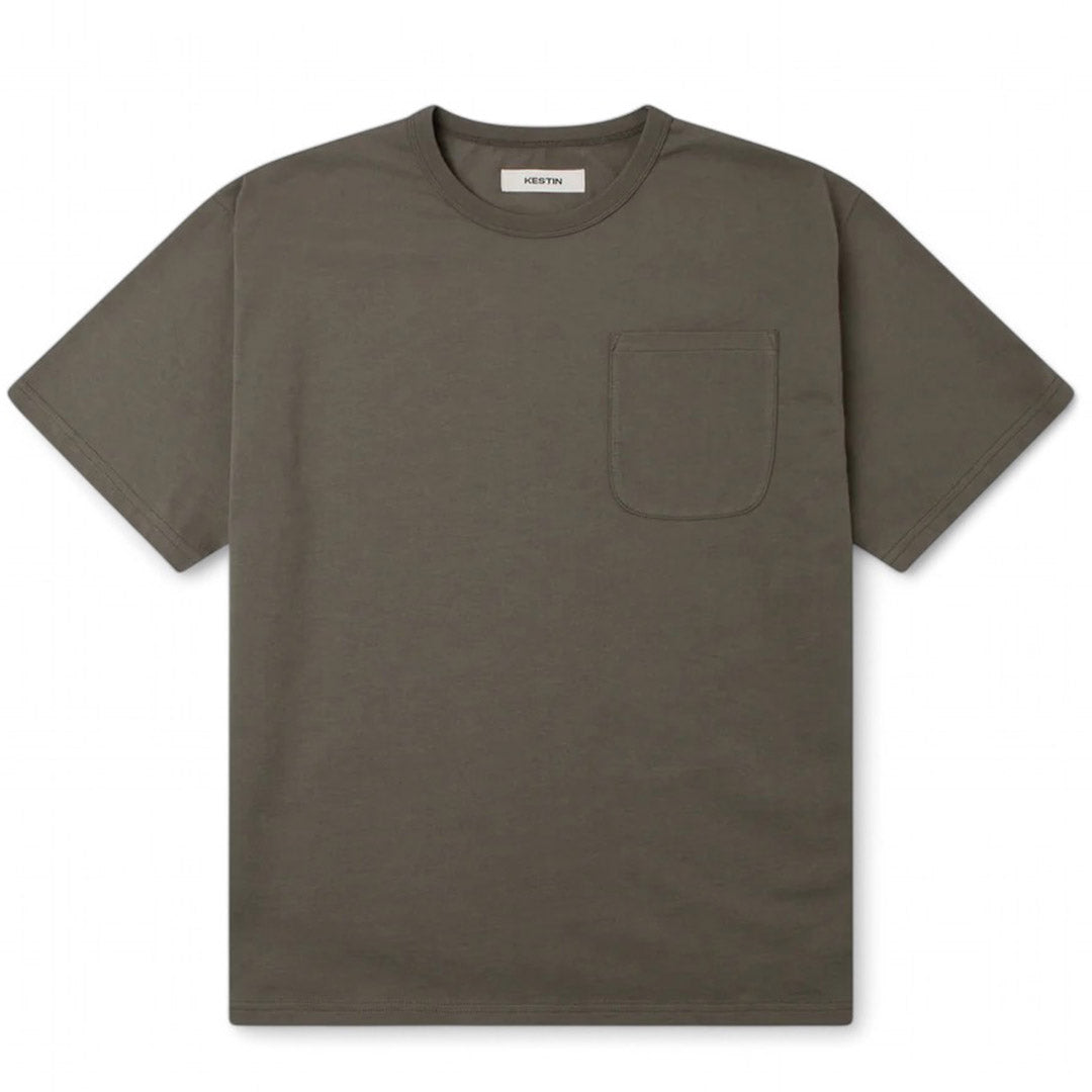 Fly Tee In Dark Olive Heavyweight Cotton